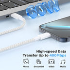 Hzevn 20W USB C Fast Charging for iPhone 17 Air/16/15 Pro Max,3Pack Colorful Mixed Charger Block with Braided Long USB C to C Cables (6/6/10ft) Compatible with iPhone16/15 Pro/15 Plus/iPad Pro