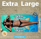 Microfiber Thin Lightweight Beach Towel Sand Free Quick Dry Absorbent Compact Towels for Swimming Pool Camping Beach Accessories Large Easy Pack Travel Things for Vacation Essentials Adult Gift