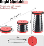 Doseno Upgraded Foldable Stool Thickened, Portable Collapsible Stool Retractable Stool for Fishing, Hiking Tours, BBQ, Parties, Outdoor Activities (Red, 1pack)