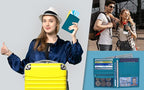 Teal RFID Genuine Leather Passport Wallet