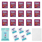 The Grime Reaper Set, On-the-Go Hygiene Kit, For Filth Elimination, Wiping and Killing Stink, 15 B.O.dorant Swipes, 15 Butt Napkins, 5 Hand Sanitizing Wipes, 1 Disposable Bag