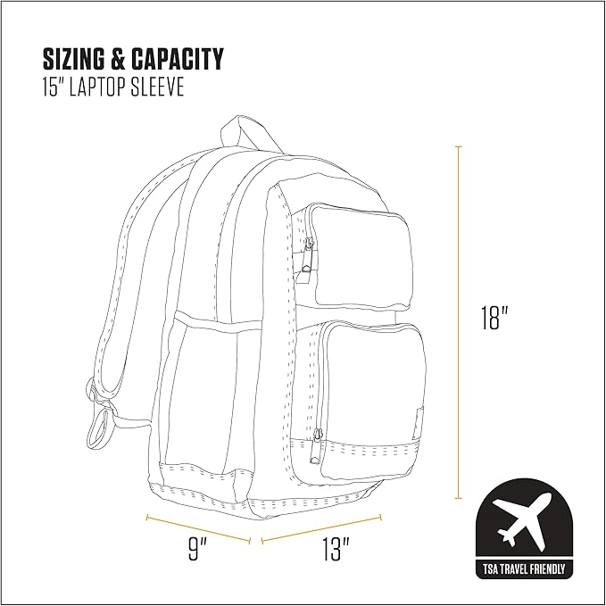 Carhartt 28L Dual-Compartment Backpack, Durable Pack with Laptop Sleeve and Duravax Abrasion Resistant Base, Black
