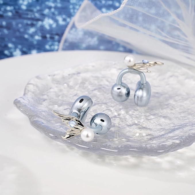 Bow Rhinestone for Clip on Earbuds Open Ear Accessories, Elegant Zirconia Decorative Earphone Accessories, Removable Exquisite DIY Decoration
