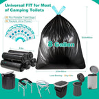 Portable Toilet Bags with Poo Gel Set, 8 Gallon Camping Toilet Bags with Absorbent Gels, Waste Bags, Leak-Proof Trash Bag for Camping Potty, Traveling