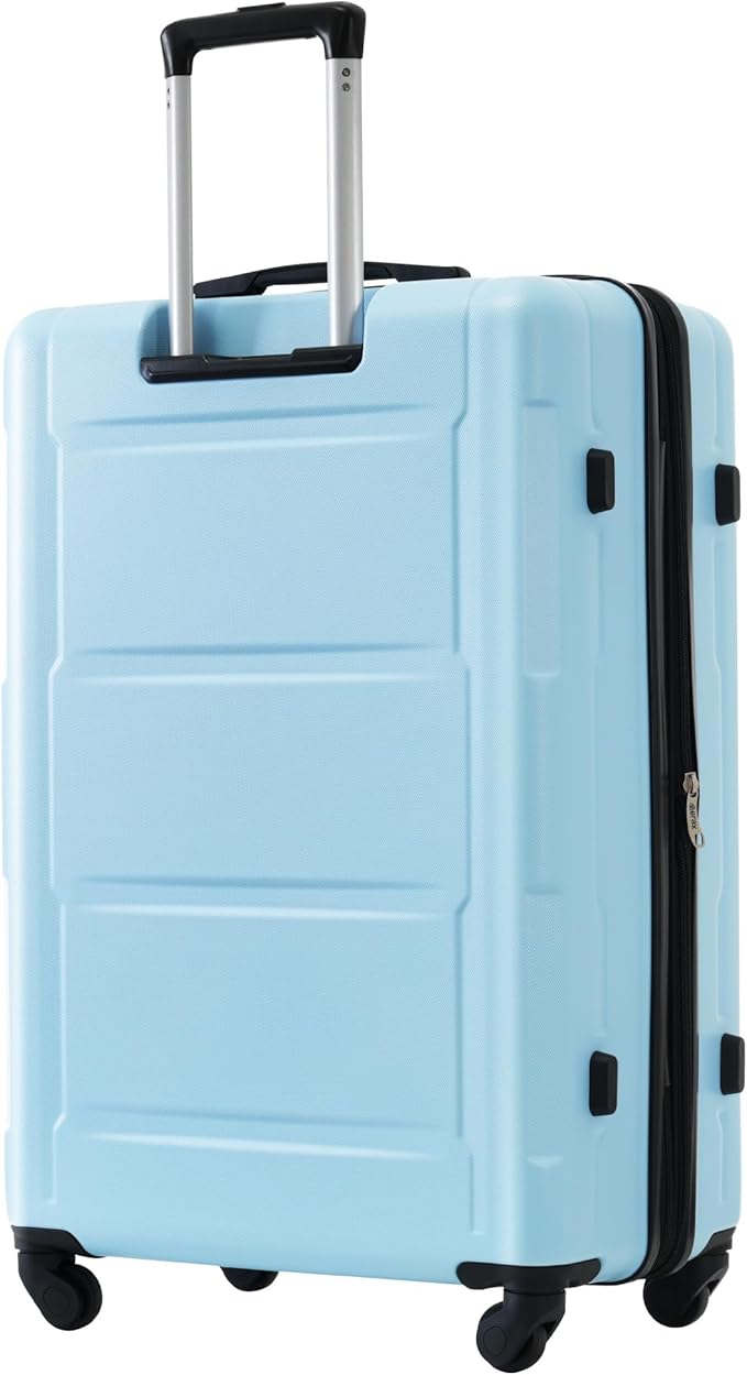 2 Piece Luggage Sets with Bags, Lightweight ExpanableCarry on Luggage Sets, Hardshell ABS Spinner Wheels Suitcase with TSALock,for Women Men, 20 IN & 24 IN, Light Blue