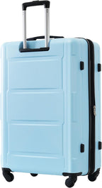 2 Piece Luggage Sets with Bags, Lightweight ExpanableCarry on Luggage Sets, Hardshell ABS Spinner Wheels Suitcase with TSALock,for Women Men, 20 IN & 24 IN, Light Blue
