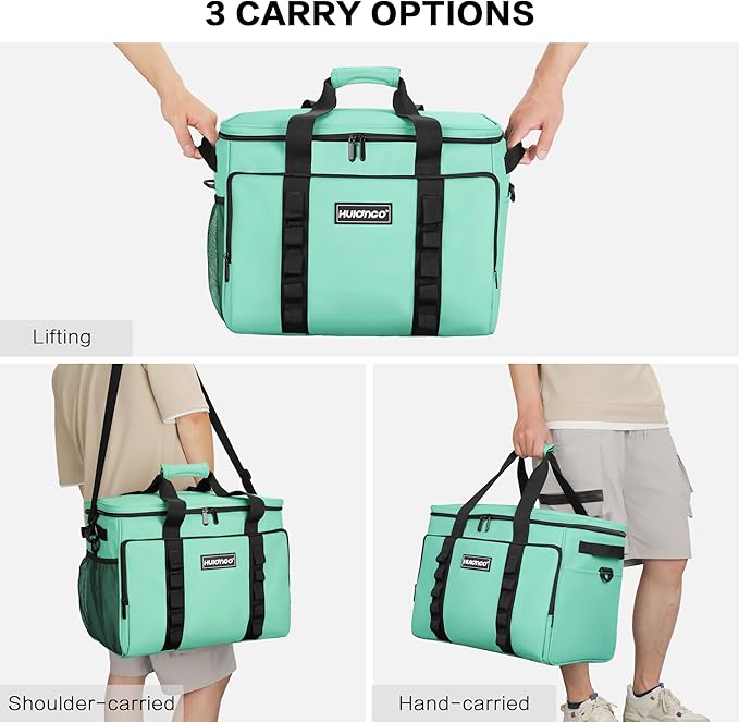 Soft Insulated Cooler Bag Collapsible Large Travel Coolers Soft Sided Coolers Ice Chest, Leakproof, Waterproof