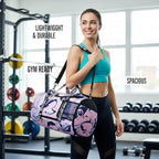 Gym Duffle Bag Backpack with Shoe Compartment,4 ways Travel Backpack for Women and Men,Multi-Functional Weekender bag with Waterproof Layer&Laptop Compartment for Fitness, Travel,Camping