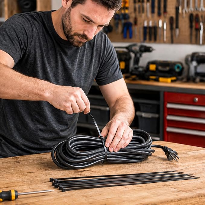Zip Ties 12 inch, 4000 Pack Heavy Duty Black Zip Ties with 120 lbs Tensile Strength, Self-Locking Nylon Cable Ties,Wire Ties for indoor and outdoor use