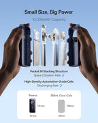 Baseus Picogo Power Bank, 0.3" Ultra Slim 5000mAh MagSafe Battery Pack Bundle with Enercore Power Bank, 10000mAh Fast Charging Portable Charger Built-in 45W Retractable USB-C Cable