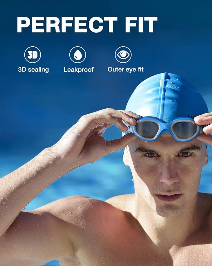 ZIONOR Swim Goggles, Upgraded G1 Polarized Swimming Goggles Anti-Fog for Adult Men Women
