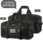 ETRONIK Gym Bags for Men, Large Tactical Duffle Bag Backpack with Shoe Compartment, 3 in 1 Carry on Bag Travel Backpack with Wet Pocket, Weekender Overnight Range Bag for Workout Football Gym, Black
