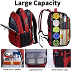 SHRRADOO Anti Theft Laptop Backpack Travel Backpacks with Combination Lock for Women Men College Backpack Computer Bag Fits 17 Inch Laptop,Wine Red