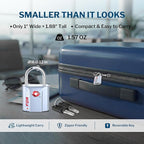 Forge Small Size TSA Approved Luggage Locks: Key Locks for Travel. Ultra Secure Dimple Key Travel Locks Alloy Body Luggage Locks. Silver 2-Pack.