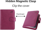 Passport Holder Cover Wallet RFID Blocking Leather Card Case Travel Accessories for Women Men (Z #Purple)