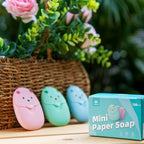 BAIKAFU 3 Boxes (150 sheets) Soap Paper Sheets Portable Disposable Travel Scented Bath Slice Sheet Foaming Paper Soap Confetti Slide Flakes for Travel, Hand Soap, Indoor, Outdoor, Camping Hiking.