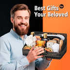 27Pcs Fathers Day Gifts Spa Gift Basket for Men - Bath and Body Gift Basket Set for Dad | Perfect Gifts for Men Christmas, Valentines Day, Birthday Gift Beard Bath Spa Gift Set for Men