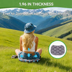 Inflatable Seat Cushion with Air Pump, Airplane Seat Cushion for Long Flights, Lightweight Stadium Seats Pad, Travel Portable Push-Press Air Seats Cushions for Hiking Office Car(Gray)