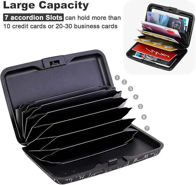 ELFISH Mini RFID Aluminum Wallet Credit Cards Holder Business Card Case Metal ID Case for Men Women (Animal)