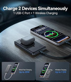Portable Charger for iPhone, Ultra-Slim 10,000mAh Magnetic Power Bank, Fast Charging with USB C Cable, Magsafe Wireless Battery Pack for iPhone 17/16/15/14/13/12 Series Travel Essentials