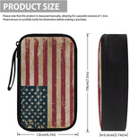 Vintage USA Flag Print Large Electronics Organizer - Travel Case, Cord Organizer, Accessories for Women