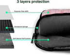 Laptop Bag for Women & Men, Laptop Carrying Case Laptop Sleeve Pink Ribbons Bow Colorful Cartoon Water Resistant Computer Case Messenger Shoulder Bag for 14 Inch Laptop Briefcase