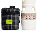 Pocket Pour-Over Coffee Maker, Portable Coffee Dripper & Cup Set with Cone Paper Filters, Travel-Friendly, Easy to Clean