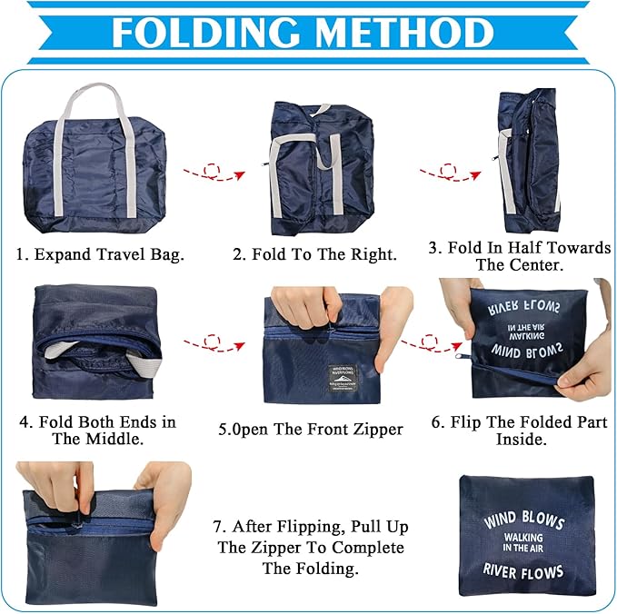 12PCS For Spirit Airlines Personal Item Bag Travel Bag Carry on Luggage Foldable Duffel Bag Sports Gym Bag Water Resistant Travel Duffel