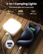 Eventek 2Pack 20000mAh Camping Lights, Camping Lantern Rechargeable Total Up to 200H+ & 4 Lights Modes, Portable IP65 Waterproof Tent Lights for Camp, Outdoor, Power Outages Emergency, Hurricane