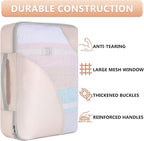 8 Set Packing Cubes for Travel, Gifts for Women Mom,Anti-Tearing Suitcase Organizer for Luggage with Shoe & Hanging Toiletry Bag,OlarHike Vacation Essentials & Accessories for Cruise Ship