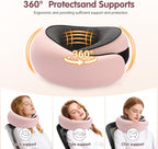 Travel Neck Pillow, Memory Foam Neck Support for Airplane, Car & Office, Breathable Portable Design with Eye Mask, Earplug Holder & Carry Bag, for Women&Men