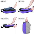 Large Packing Cubes for Travel - 5pc Packing Cubes for Suitcases - Lightweight Luggage Organizer Bags (Compression)