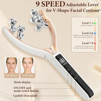 Face Massager Tool with Red Light, Face Sculpting Tool & Facial Roller for Women, Rechargeable Jawline Shaper and Neck Massager, Face Slimmer Beauty Device for Face Neck Portable Skin Care Tool