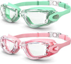 Braylin Swim Goggles, 2-Pack Swimming Goggles, Anti Fog, No Leaking For Adult Women Men Youth