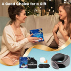 Teemour Travel Neck Pillow Airplane- Upgraded Memory Foam Neck Pillow for Airplanes 360° Support Desing, with Eye Mask & Earplugs, Portable Carry Bag for Long Flights, Business Trip|Travel Essentials