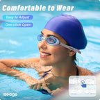 Seago 2 Pack Swimming Goggles Anti-fog Anti-UV Silicone Swim Goggles Adult Women Men