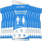DIBBATU Disposable Urine Bag, 12/24 Pack Pee Bags for Travel for Women/Men, 800ML Emergency Portable Urinal Bag and Vomit Bags, Unisex Urinal Bag for Camping, Traffic Jams, Pregnant