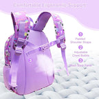 RHCPFOVR Kids Backpack for Girls - Girls Backpack 3-8 Ages Panda for Kids 15 Inch School Bookbag for Kindergarten Elementary School Bookbag for Girl 1st 2nd Grade