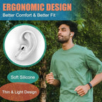 5 Pairs Ear Tips Cover for AirPods 4 Earbuds, Silicone AirPod 4 Ear Cover Anti Slip Ultra Thin Soft Air Pod 4 Accessories Compatible for Air Pods 4th Generation 2024 [Fit in Charging Case] - White