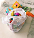 purifyou Set of 9 Reusable Grocery Bags with Handles, Dual-Purpose See-Through Mesh, Washable Foldable Shopping Bags for Groceries, Food Storage, Kitchen Supplies, and Home Organization