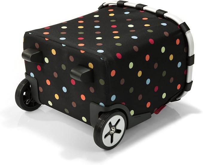 reisenthel carrycruiser dots - Portable Shopping Trolley with Sturdy Aluminum Frame, Shoulder Strap and Removable mesh Inner Bag -Water-Repellent