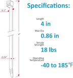 Zip Ties 4 inch, Small Zip Ties with 18 lb Tensile Strength, Black, 5000 Pack, by Tantti Supply