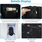 Apenze Small Gym Bag 14 inch lightweight Carry On Mini Duffel Bag for Travel Sport - Marble Black
