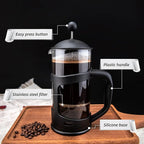 RAINBEAN Mini French Press Coffee Maker, 1 Cup, 12oz, Maximum Flavor Brewer with Stainless Steel Filter, 350ml - Small
