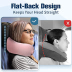 Cirorld Neck Pillow for Traveling, Travel Pillows for Airplanes,100% Pure Memory Foam Travel Neck Pillow, Adjustable Flight Pillow, Portable Plane Accessories with Eye Mask, Earplugs, Carry Bag