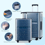 30 Inch Clear PVC Luggage Cover, Waterproof Suitcase Protector with Tag Pocket, Reusable Dustproof Travel Cover for 30” Checked Luggage