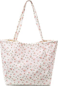 Long Keeper Corduroy Tote Bag for Women Girl Cute Large Tote Purse Reusable Canvas Shoulder Bag Handbag for Work Travel Gym