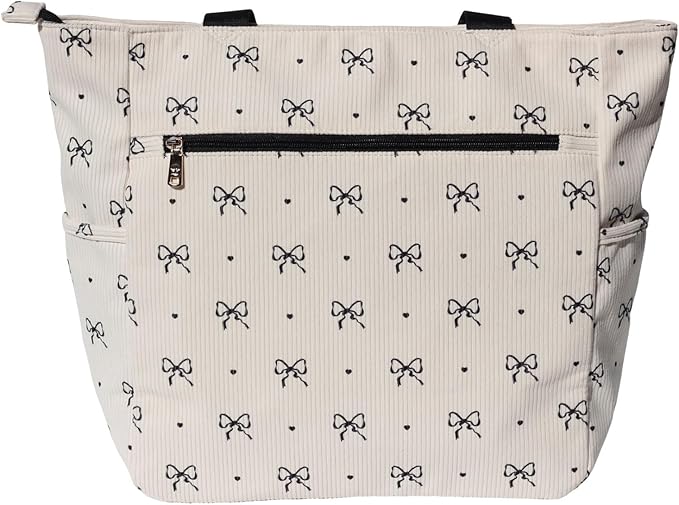 ESVAN Original Floral Tote Bag Large Shoulder Bag with Multi Pockets for Gym Travel Beach Daily Bags