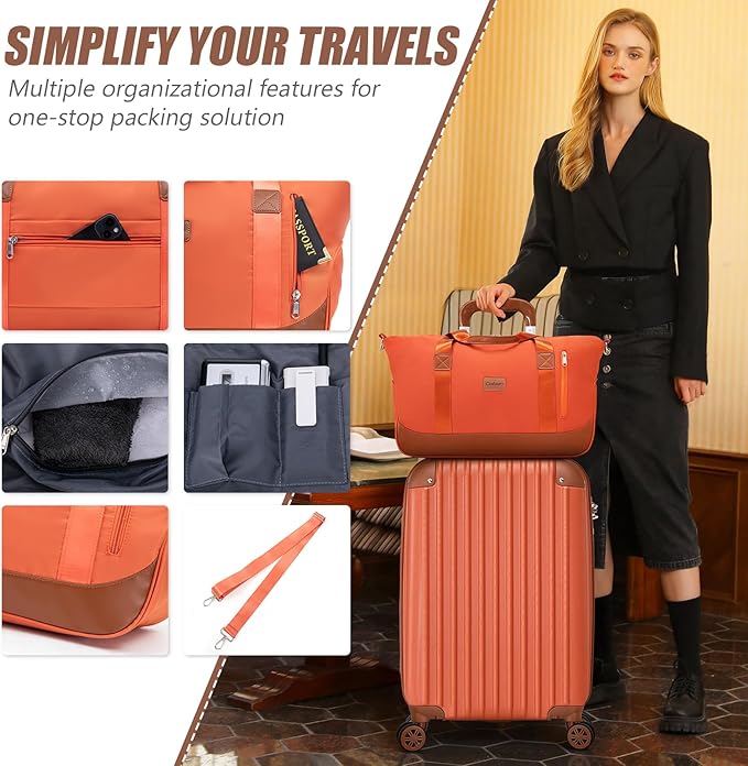 Cosbarn Luggage Sets 5 Piece Suitcases with Wheels, Suitcase Set ABS Hard Case Luggage with TSA Lock Spinner Wheels Durable Travel Luggage