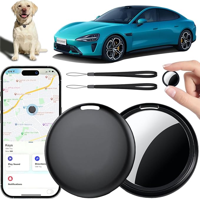 GPS Tracker for Vehicles No Subscription - Hidden Tracker Device for Vehicles, Mini Car Tracker Tag Work with Find My (iOS Only), Tracking Device for Kids, Key, Pet, Luggage